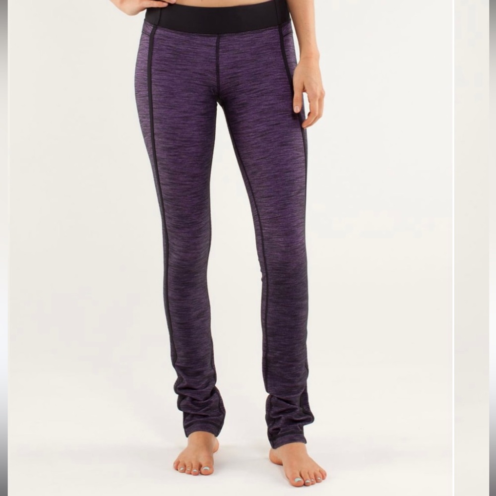 Lululemon Forme Pant Reversible Slub Denim Tender Violet / Black